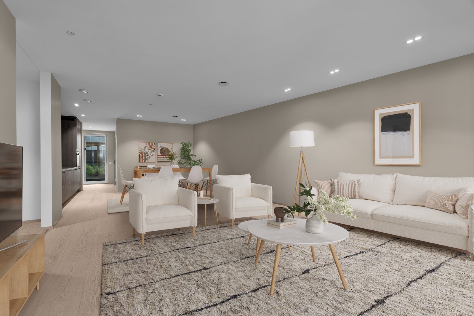 God takhøyde som gir en luftig og åpen atmosfære. Bildet er digital stylet og avvik / feil på skalering kan forekomme Galleribilde