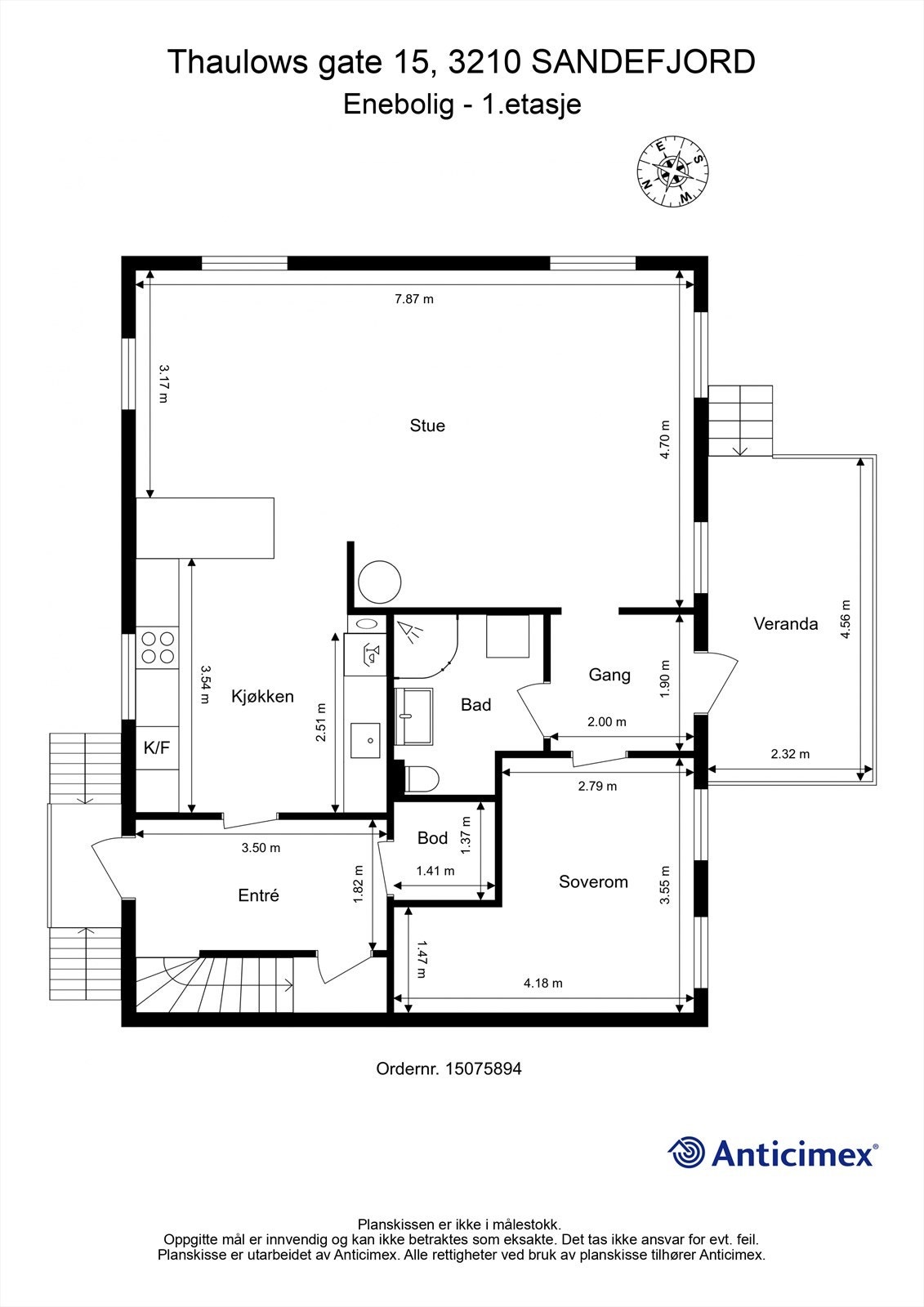 Plantegning
- Enebolig - 1.etasje Galleribilde