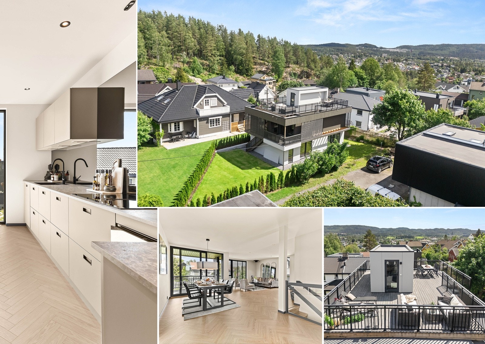 Nyoppført funksbolig beliggende i et rolig og etablert villastrøk på attraktive Fjellhamar. Moderne design og med svært god standard. Stor takterrasse. Dobbel garasje. Galleribilde