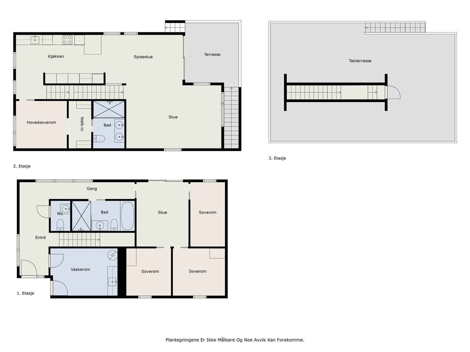 Plantegning alle etasjer. Galleribilde