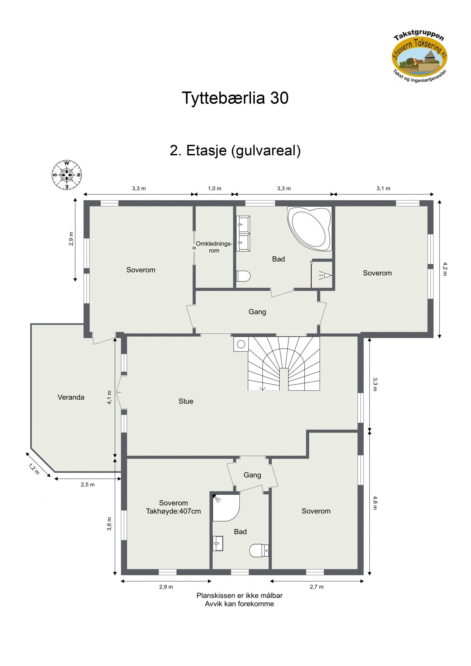 Plantegning andre etasje Galleribilde