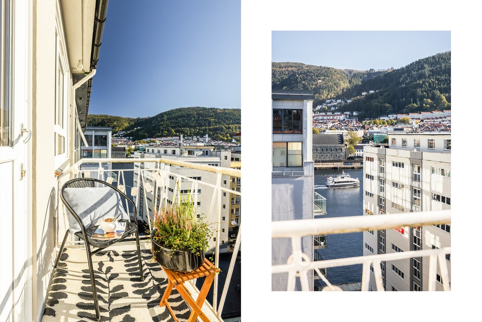 Balkong og utsikt, skjermet og rolig- kun 5 min. fra Fisketorget. Galleribilde