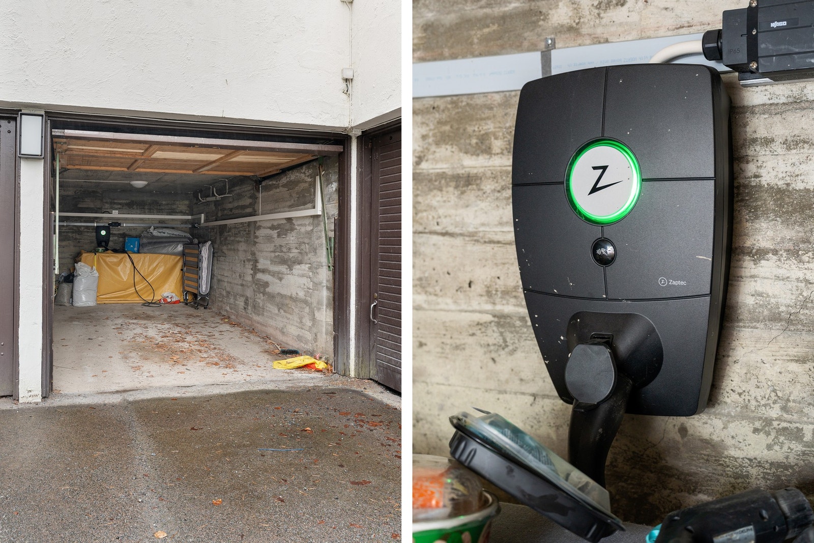 Leiligheten disponerer egen garasjeplass i rekke på 15m² med el-bil lader fra 2024. Galleribilde