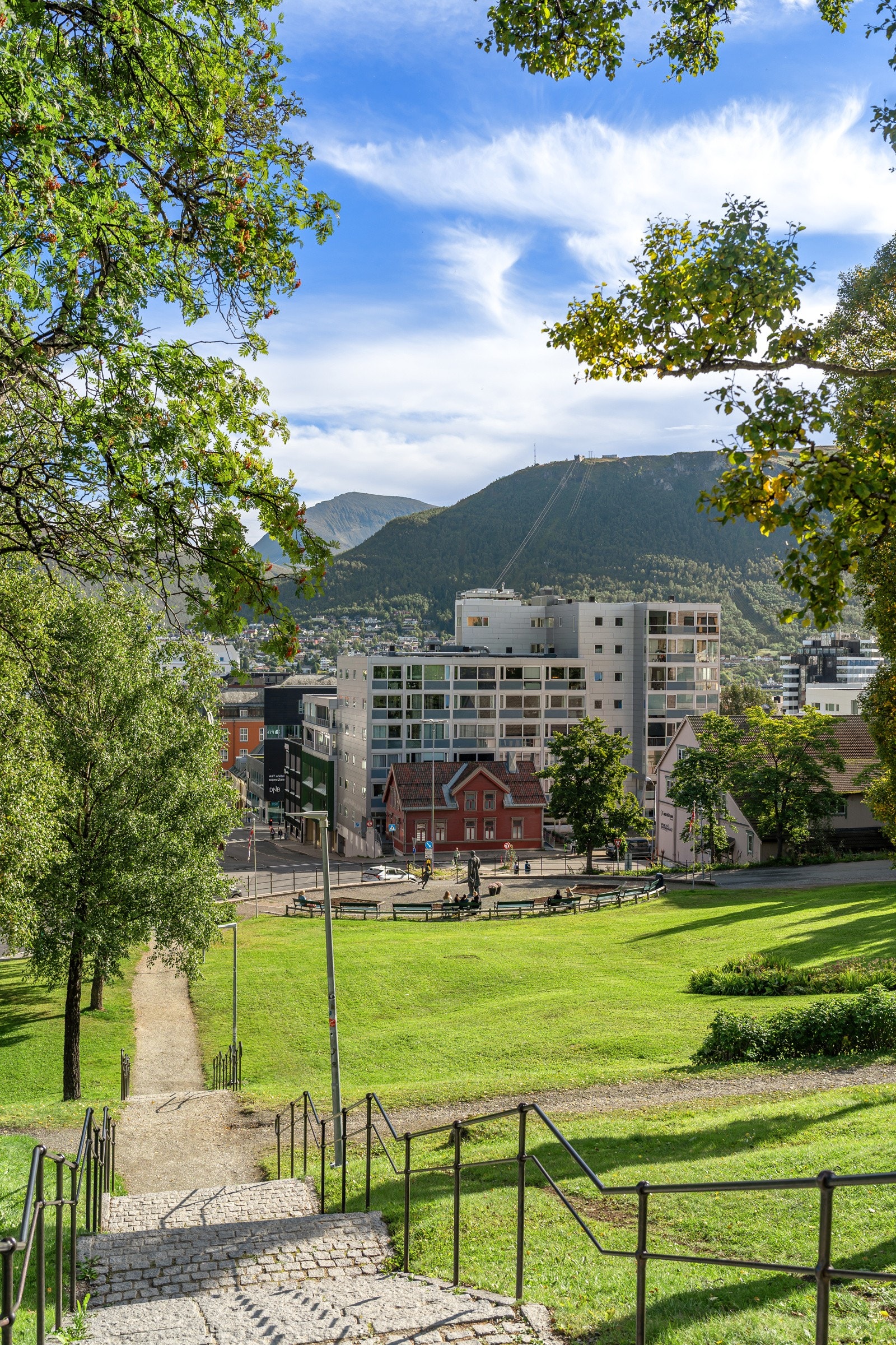 Fine parkområder rett utenfor døren.