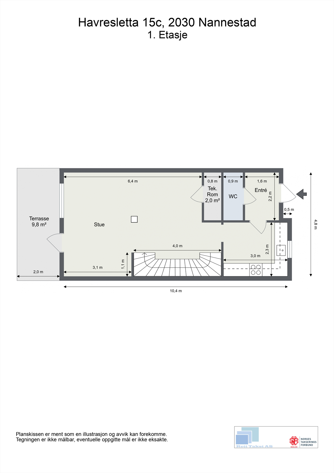 Plantegning for første etasje som viser en arealeffektiv og sosial planløsning. Galleribilde