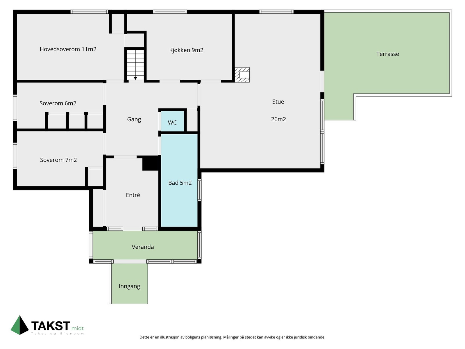 Plantegning 1 etasje Galleribilde