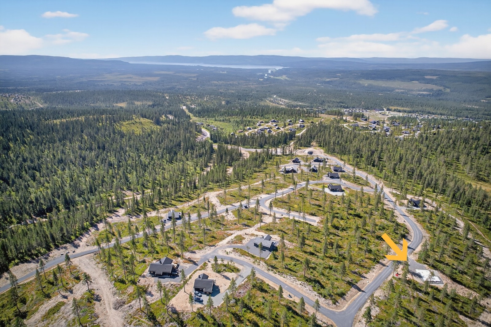 På bilde ser man beliggenheten til denne bestemte hytta. Galleribilde