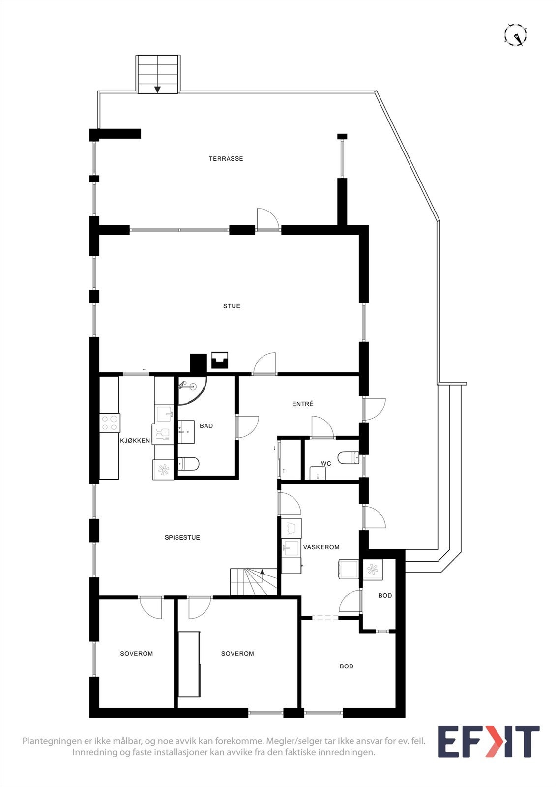 Plantegning 1. etasje Galleribilde