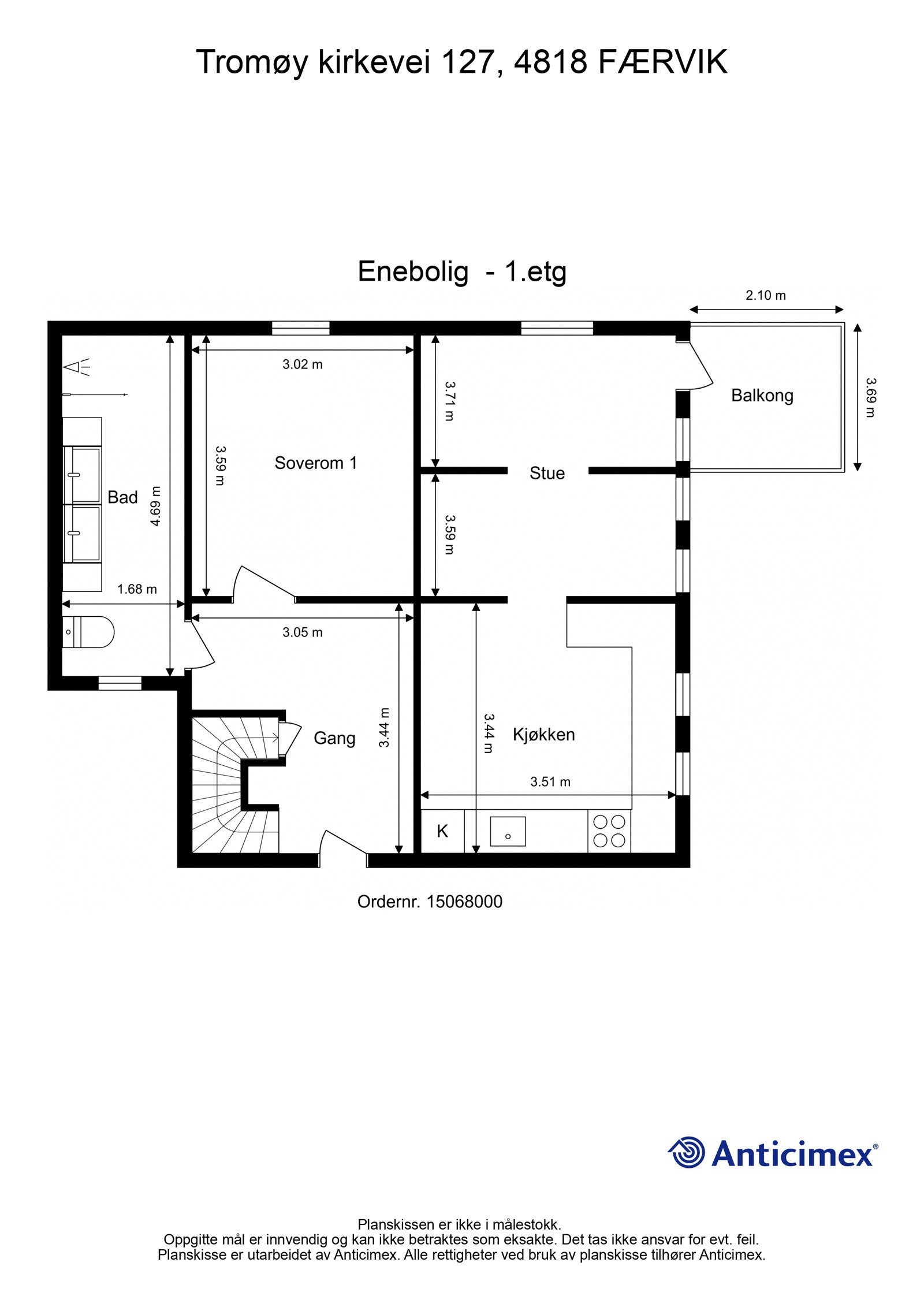 Plantegning - 1.etg Galleribilde