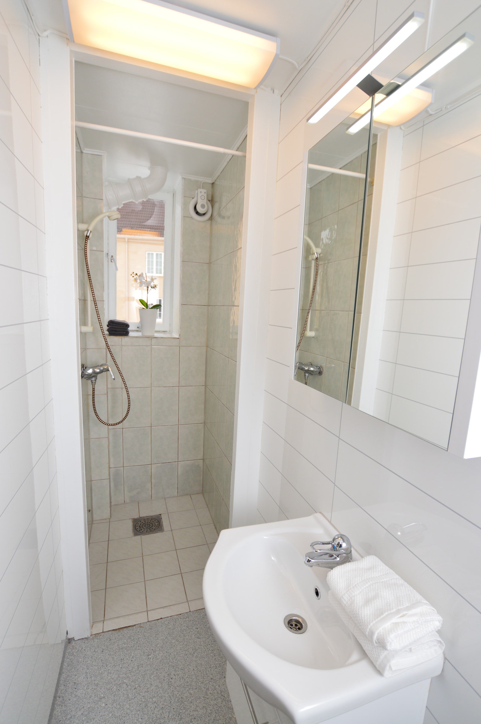 Dusjhjørne på badet. Galleribilde