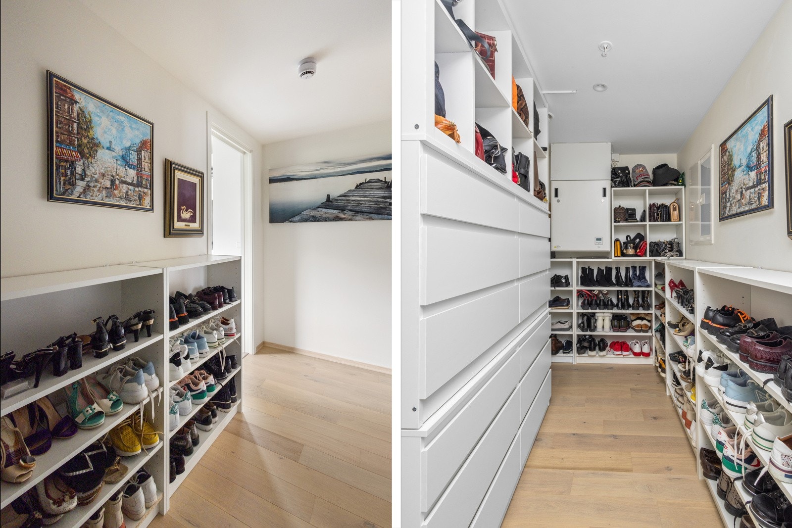 Walk-in garderobe tilknyttet hovedsoverommet. Galleribilde