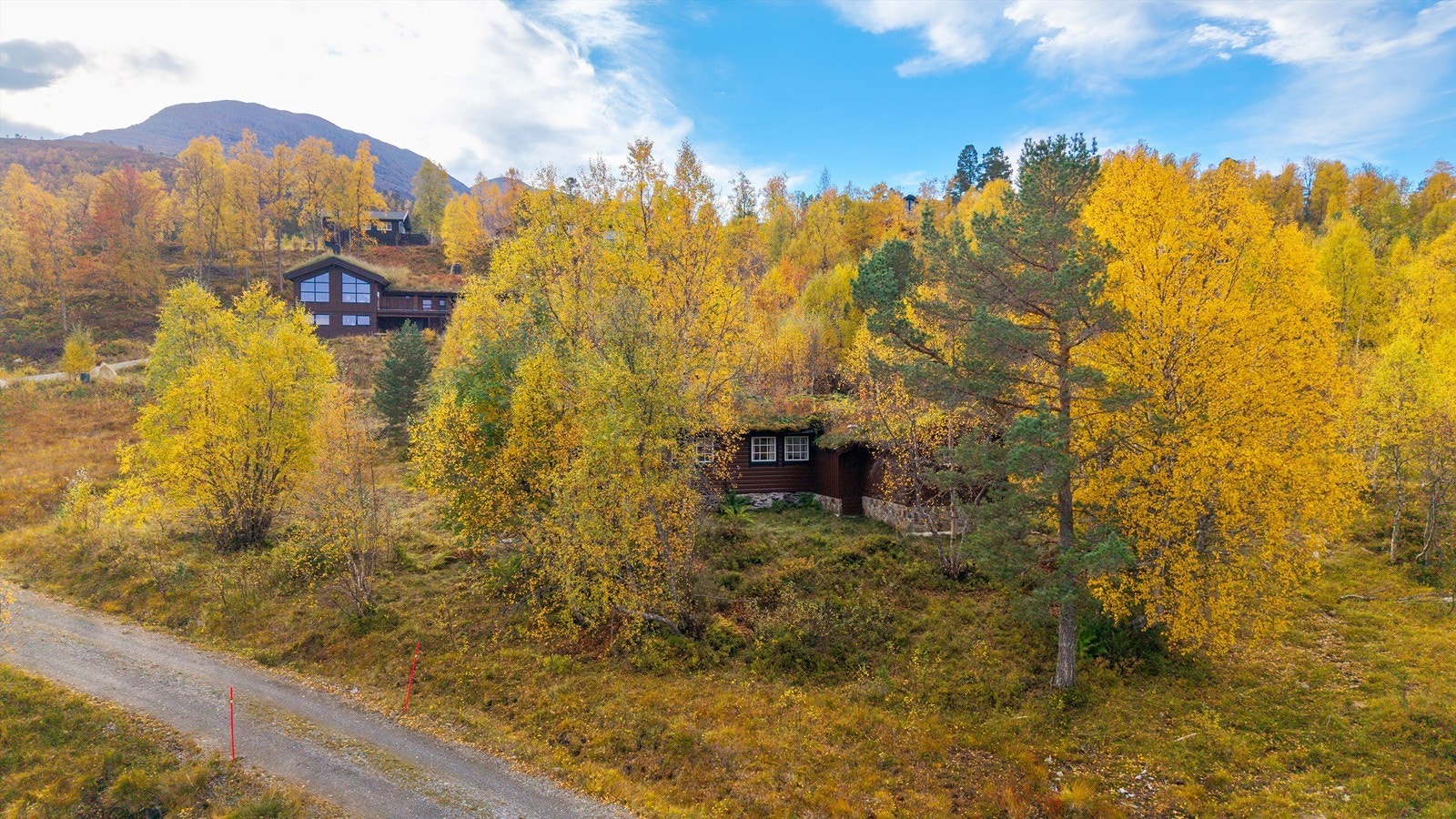 Dronebilde tatt fra nord mot syd Galleribilde