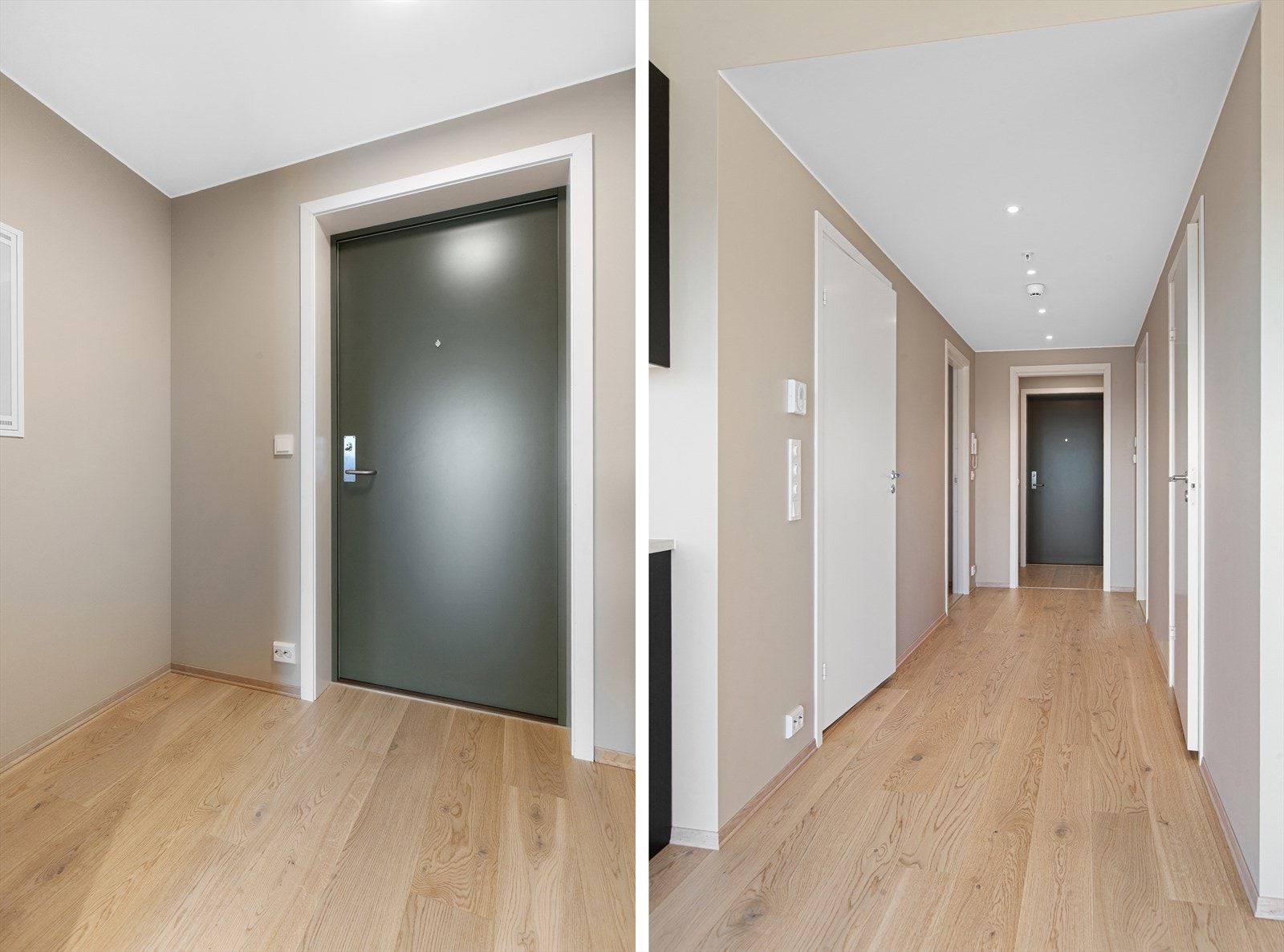 Romslig entre med god plass til oppbevaring av yttertøy. Galleribilde