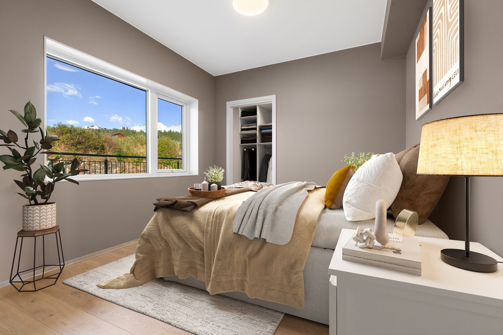 Hovedsoverommet er på romslige 10,6 kvm med egen garderobe. Galleribilde