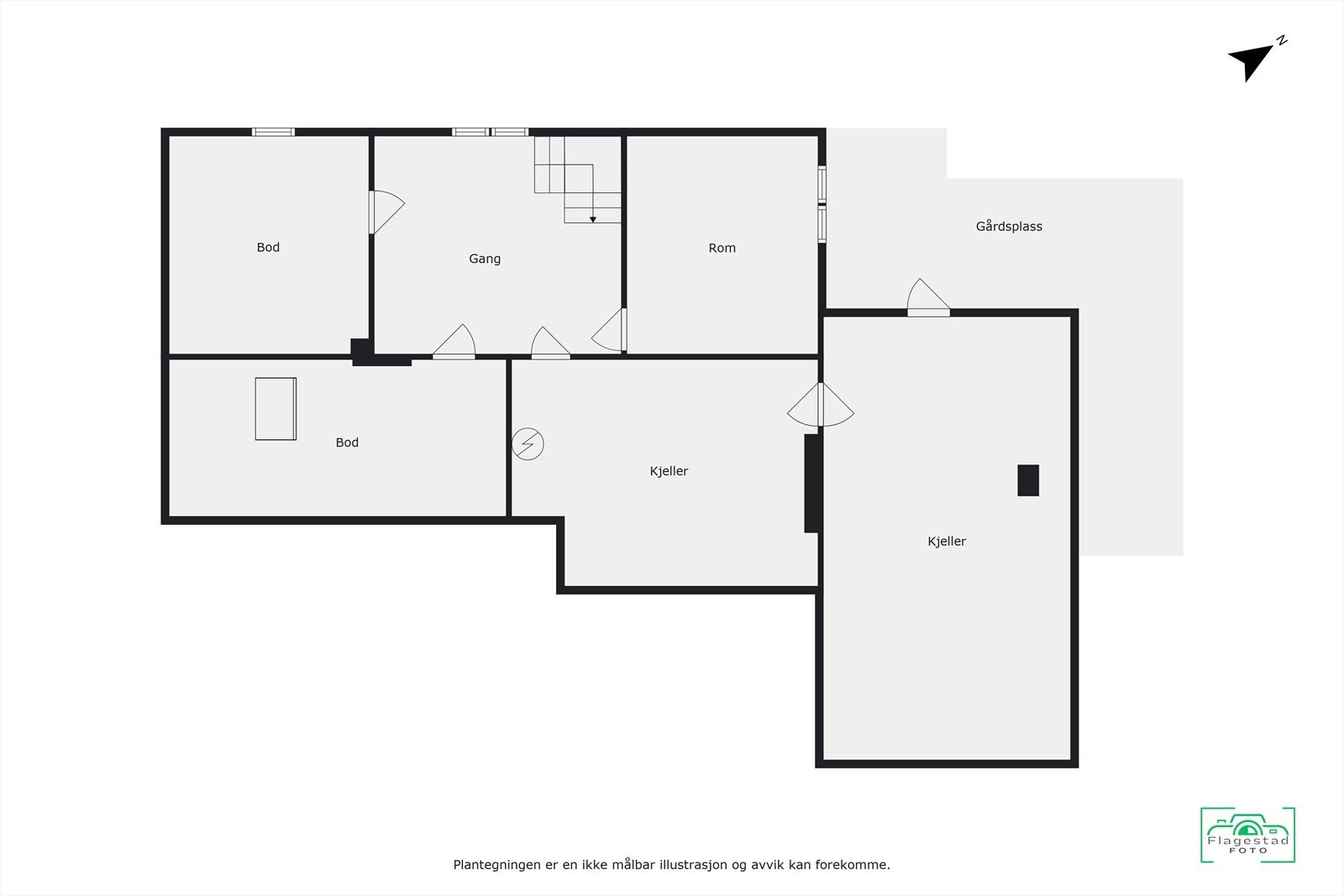 Plantegning kjeller Galleribilde