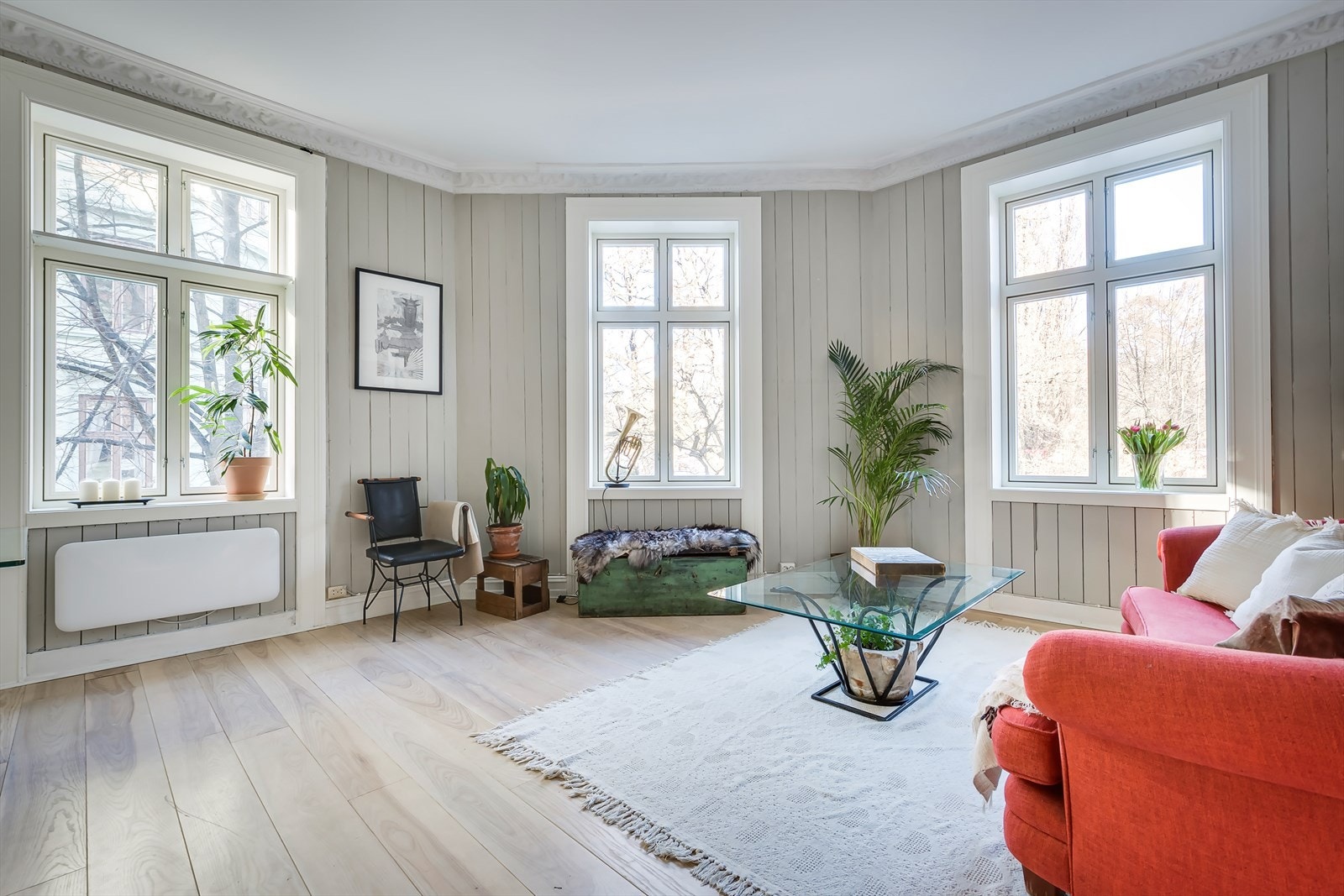 I denne leiligheten møtes det moderne og sjarmerende i skjønn harmoni, og det er enkelt å føle seg hjemme. Galleribilde