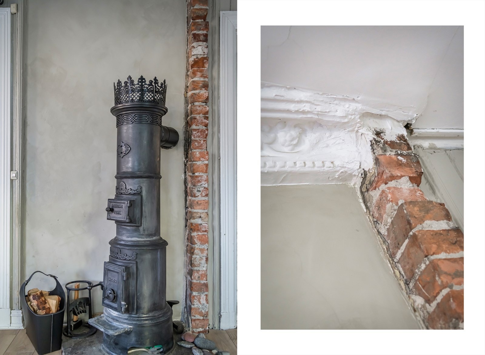 Leiligheten har elektrisk oppvarming med panelovner, samt en støpejernosvn/kakkelovn for de kjøligste dagene. Galleribilde