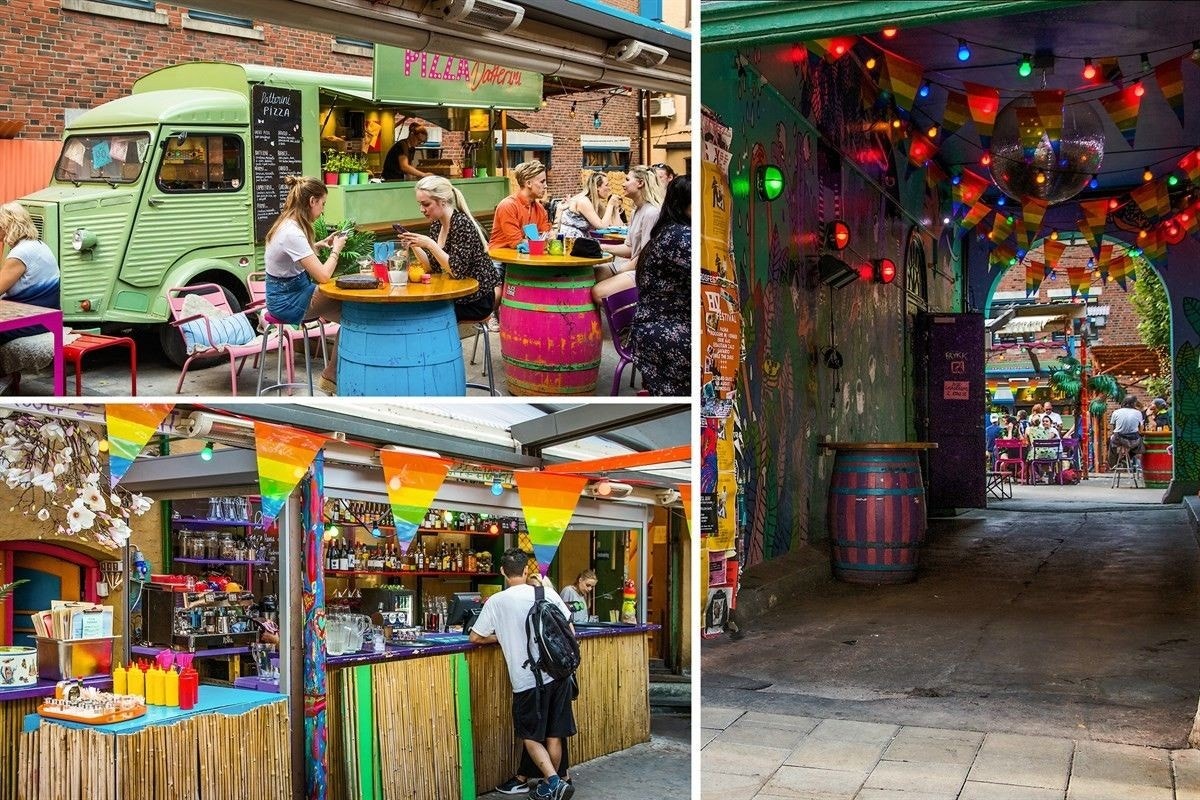 Dattera til Hagen med stemningsfull bakgård. Galleribilde