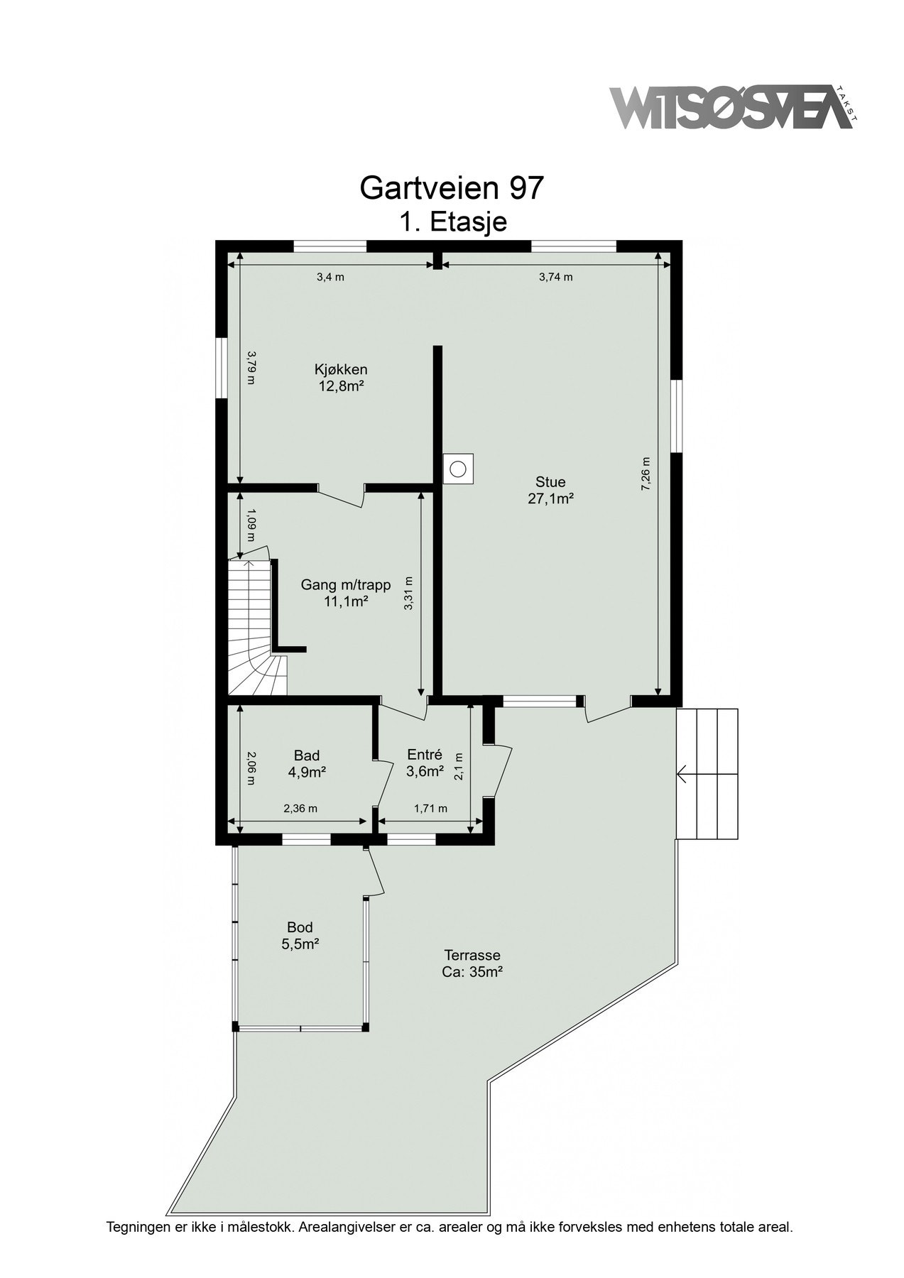 Planskisse 1.etasje Galleribilde