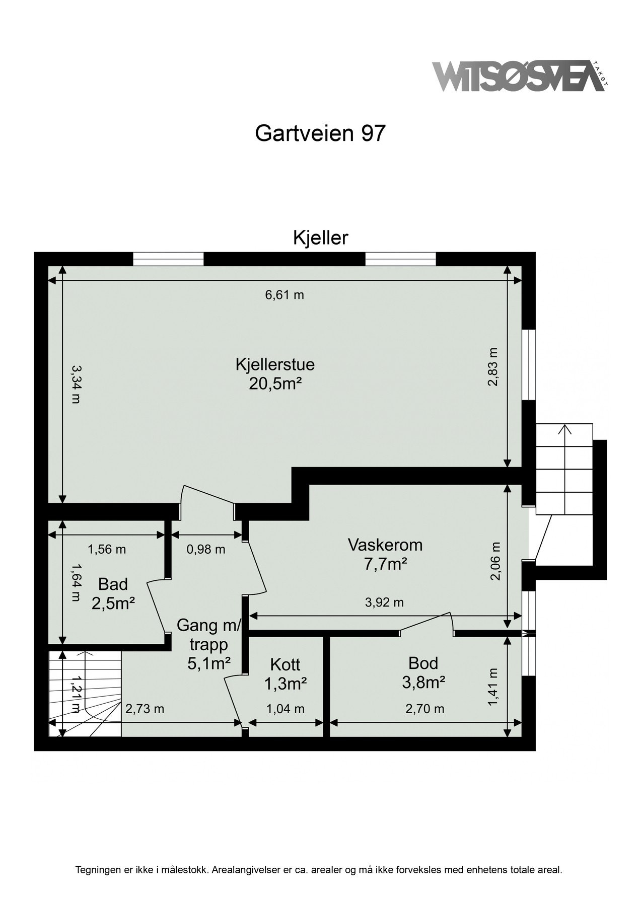 Planskisse kjeller Galleribilde