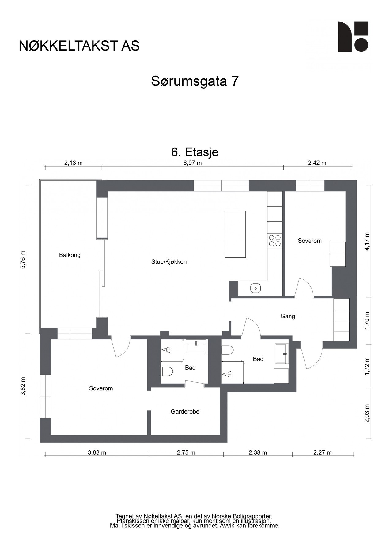 Plantegning - 6.etasje Galleribilde