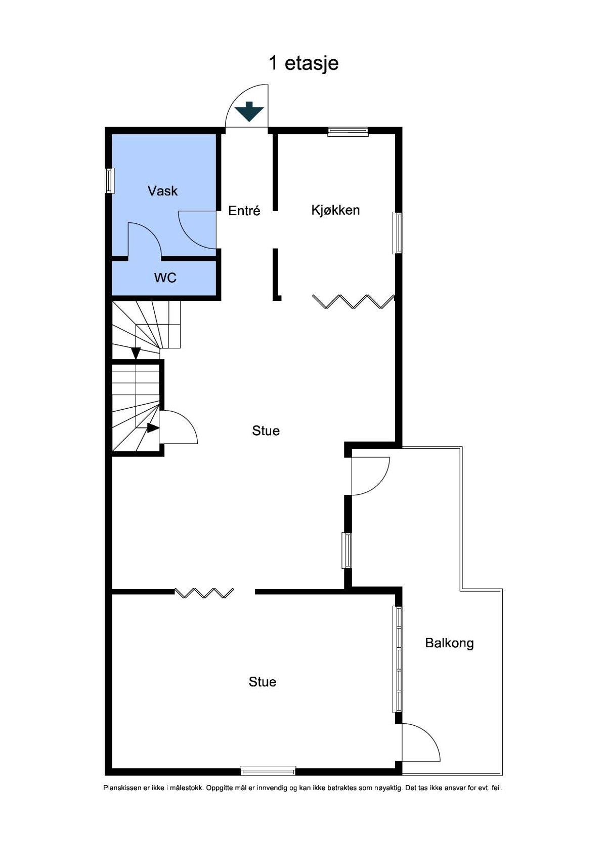 Plantegning 1.etasje Galleribilde