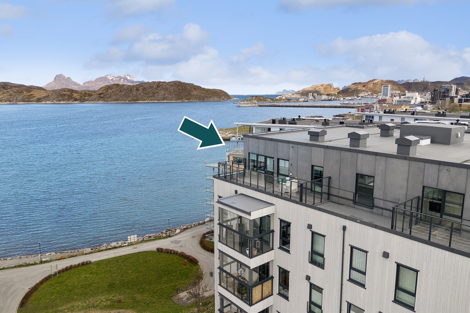 Ettertraktet beliggenhet på taket av Radiohuset. Galleribilde