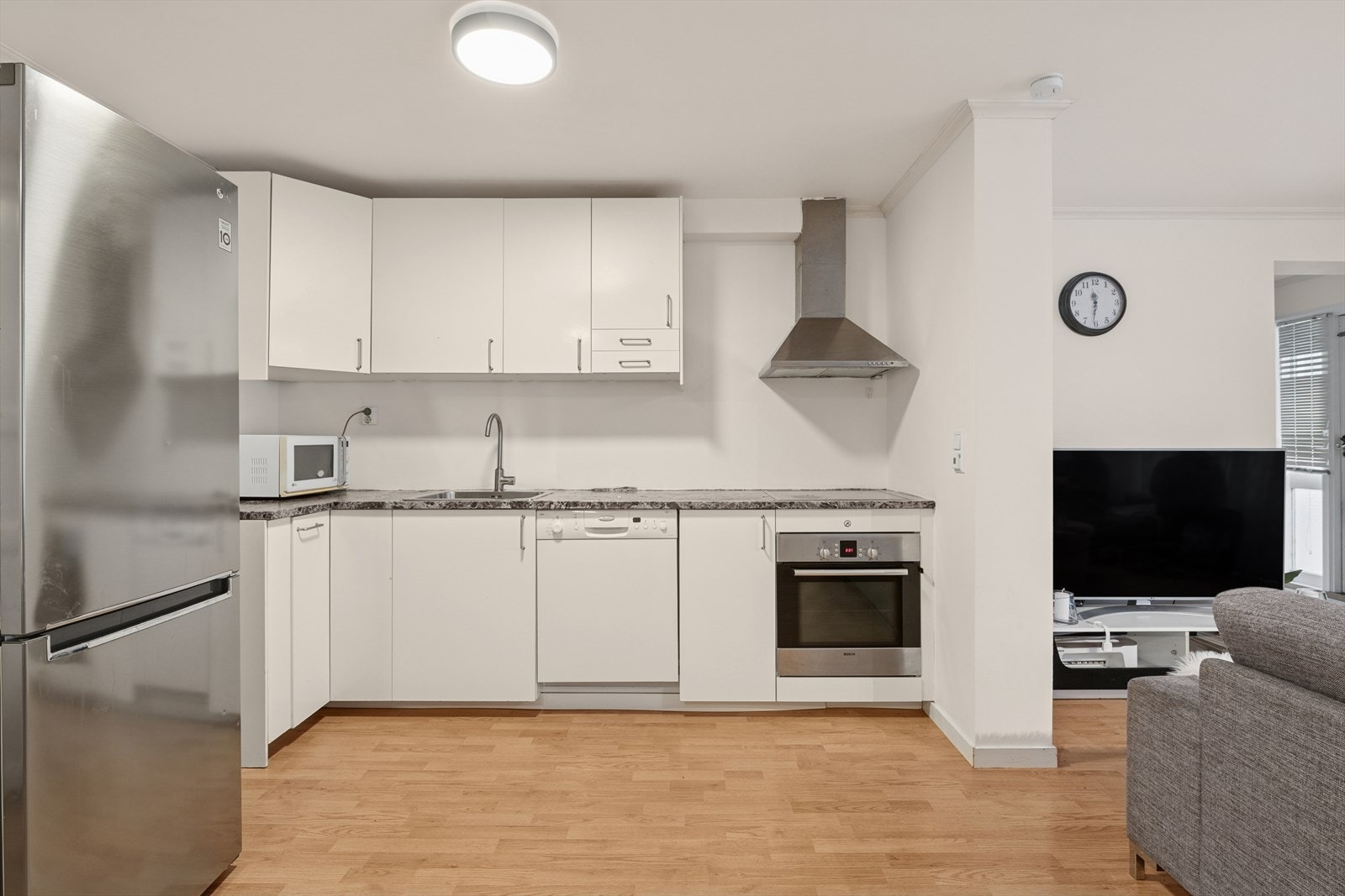 Åpen kjøkken/stue løsning. Galleribilde