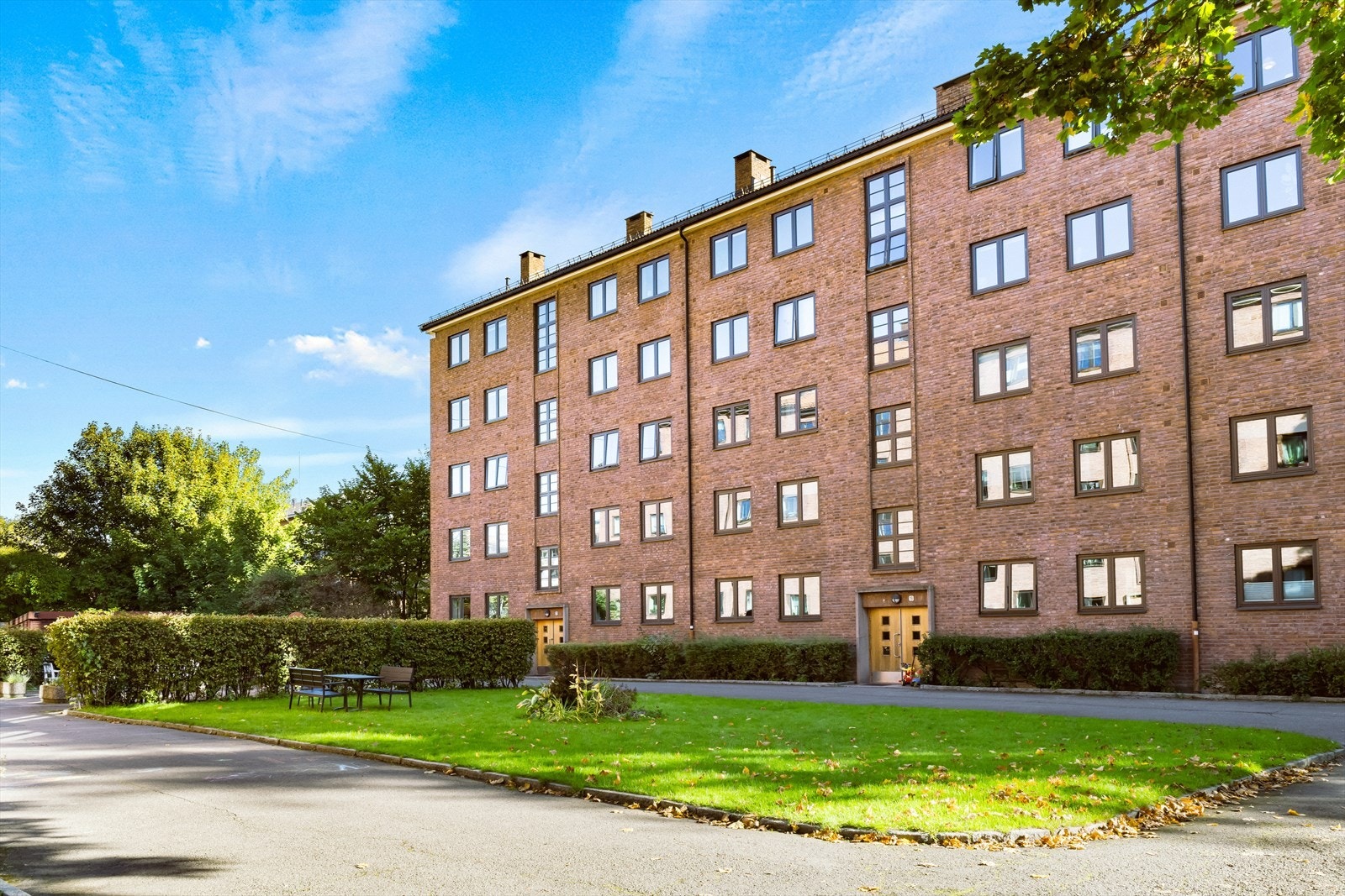 Fasade med nydelig spekkmurt teglstein. Galleribilde