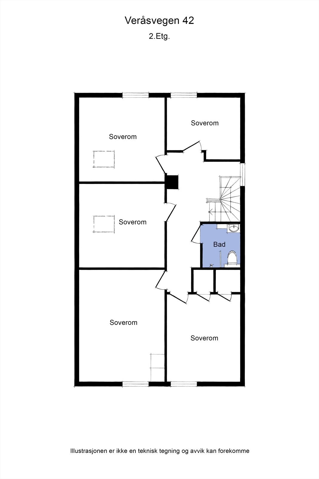 Plantegning 2 etasje. Galleribilde