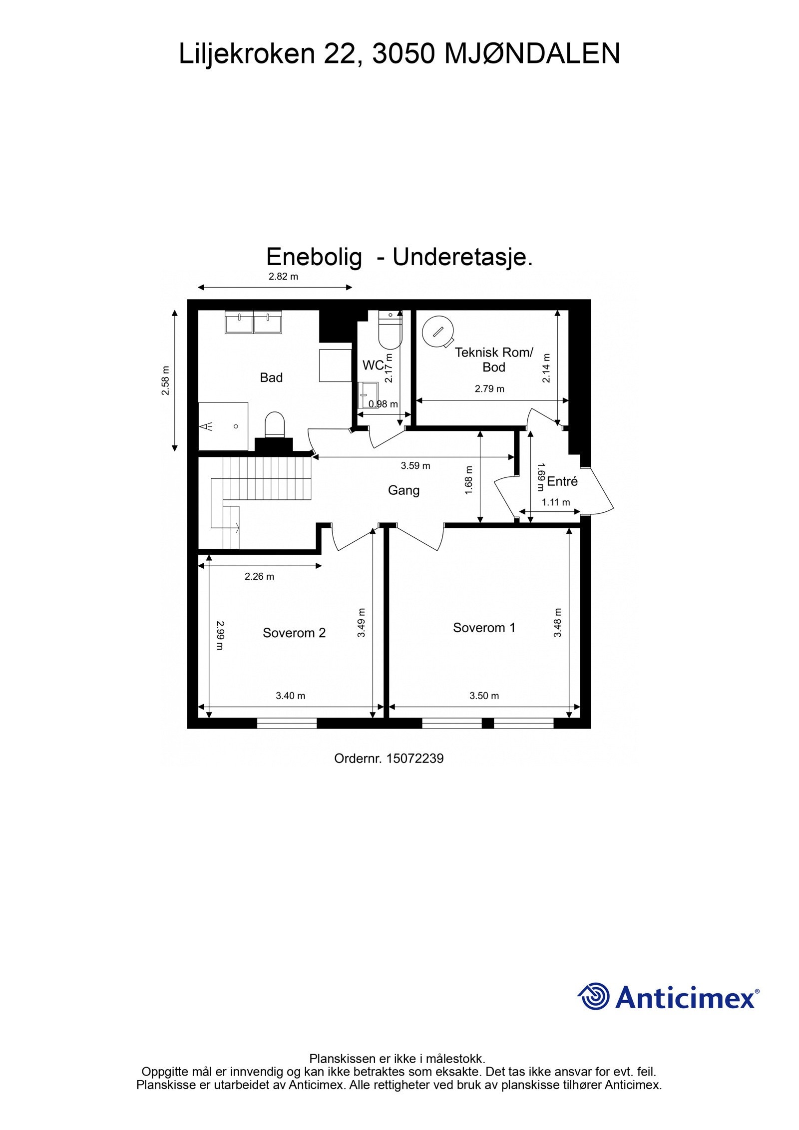 Plantegning underetasje. Galleribilde