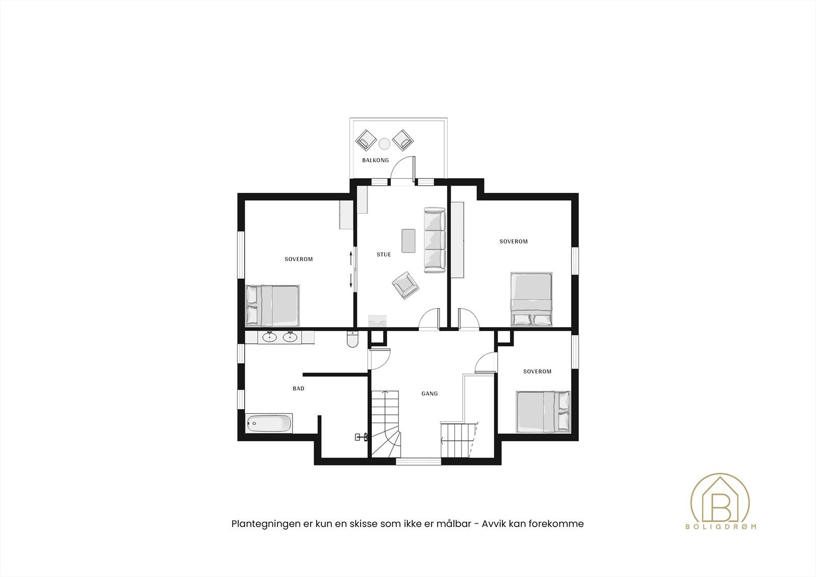Plantegning 2. etasje. Galleribilde