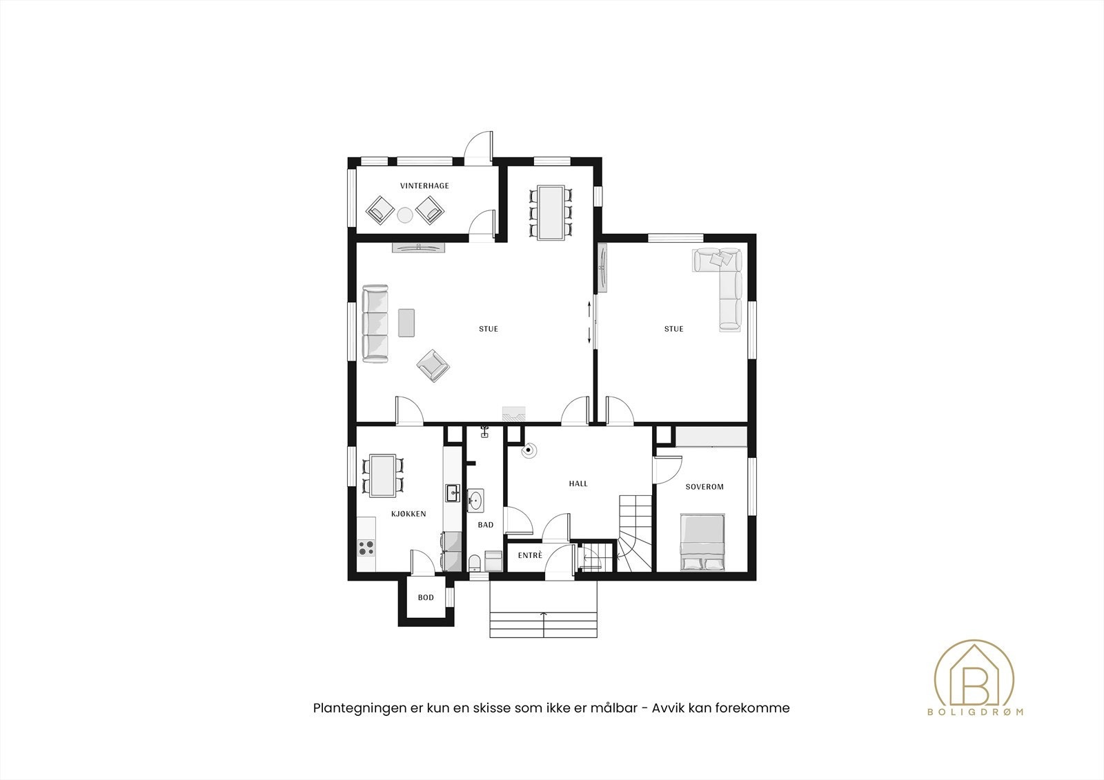Plantegning 1. etasje. Galleribilde