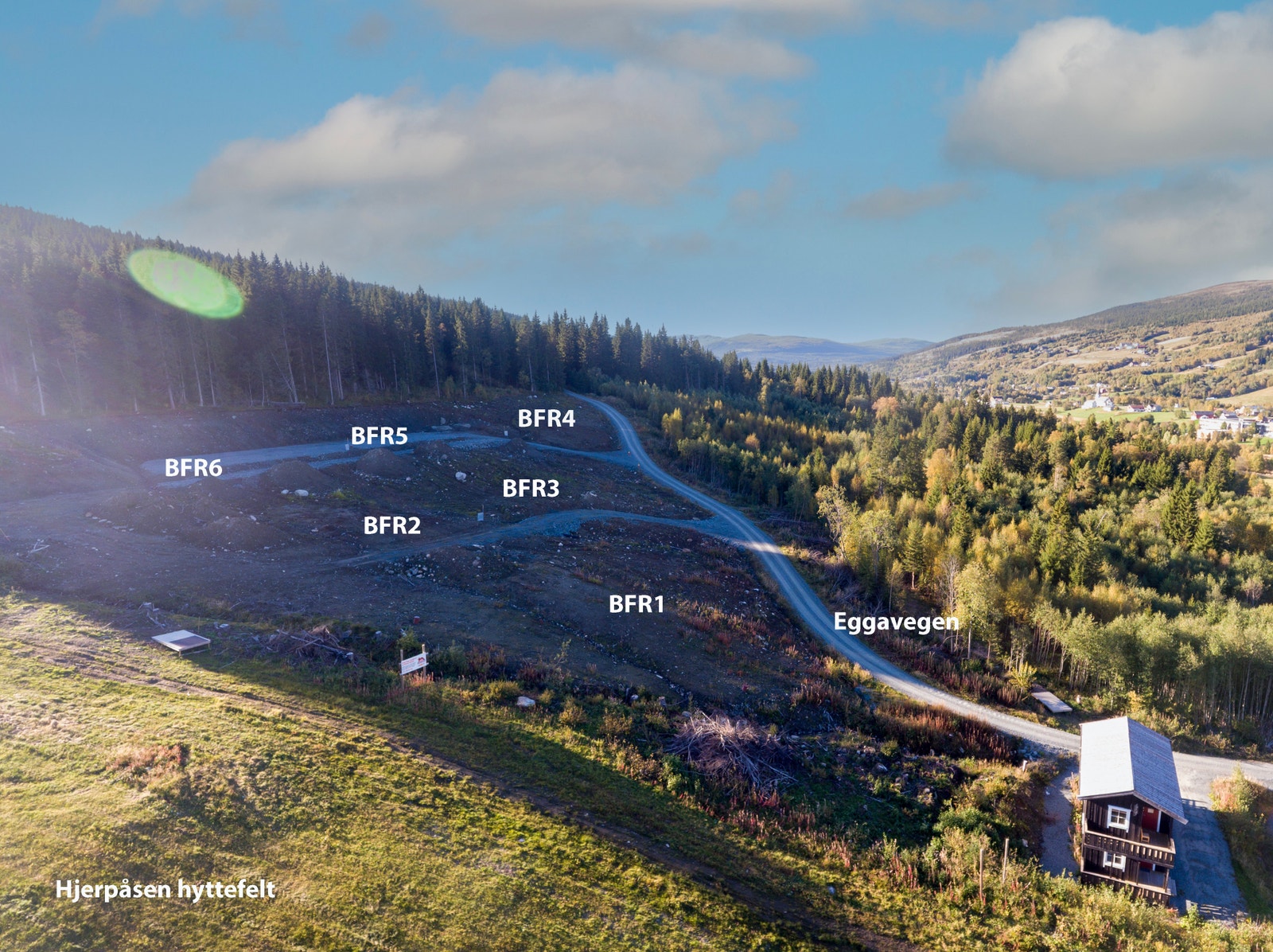 Hjerpåsen hyttefelt består av 18 tomter Galleribilde