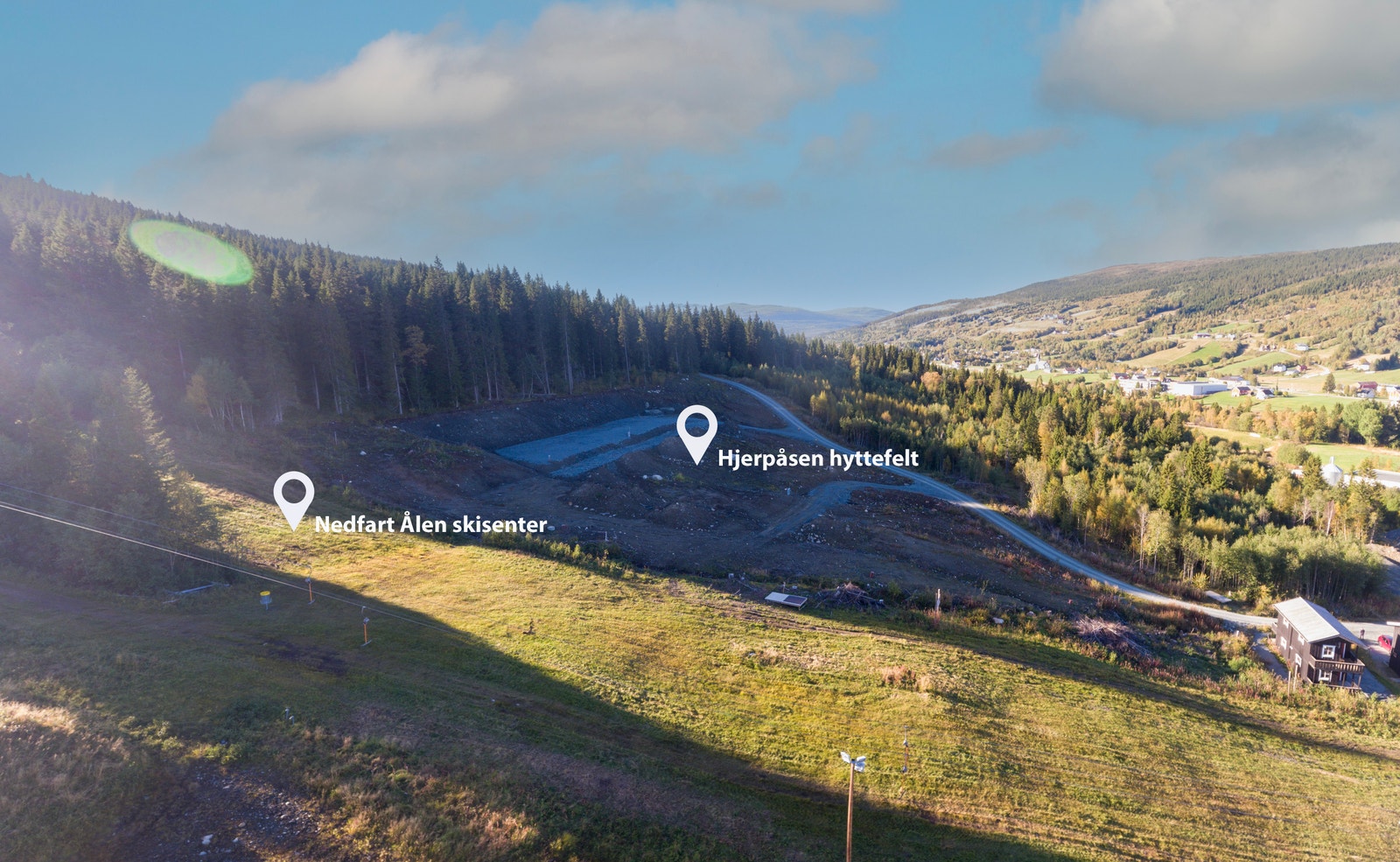 Alle tomtene har god utsikt mot Ålens kulturlandskap Galleribilde