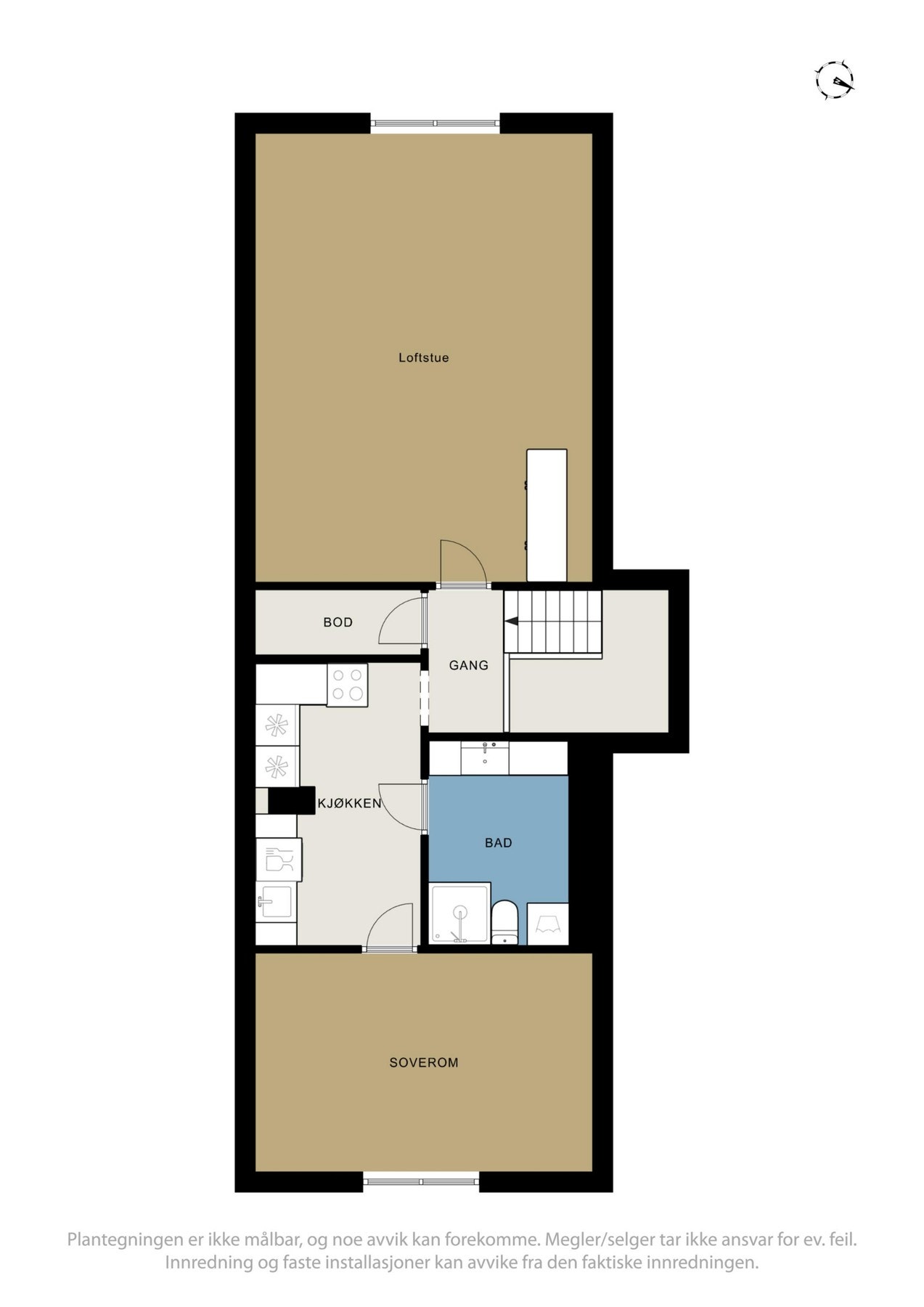 Plantegning loft. Galleribilde