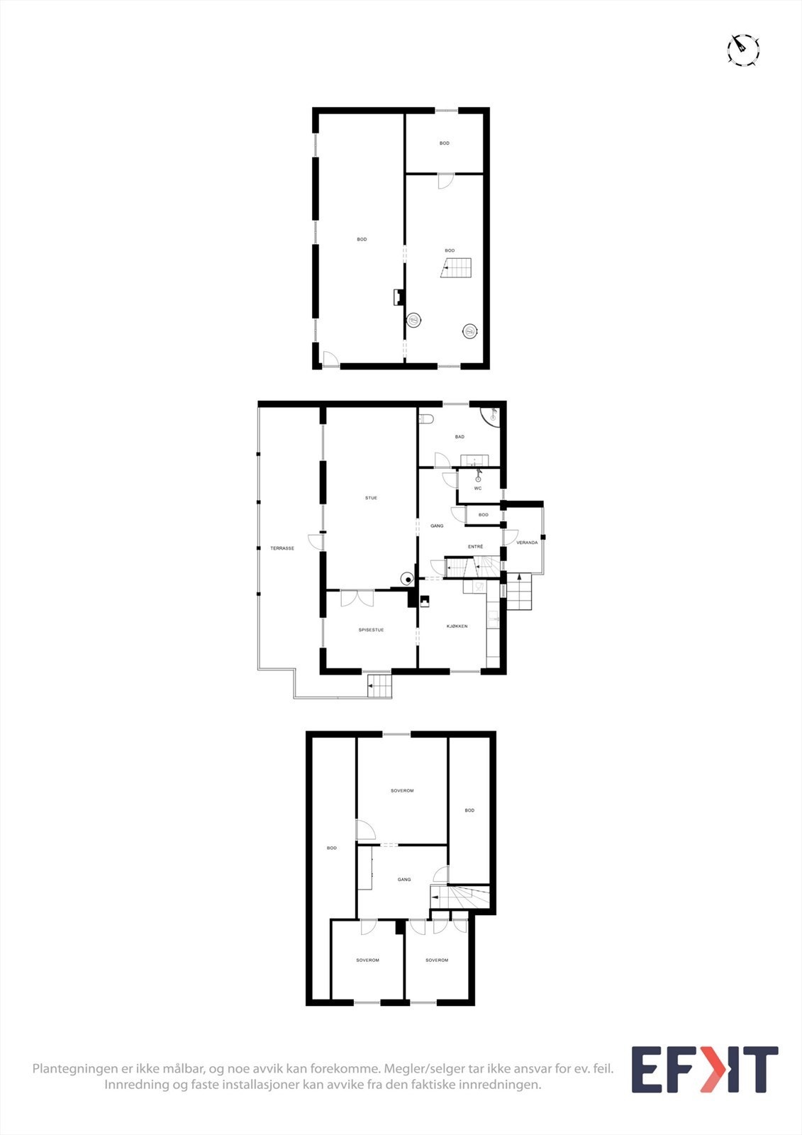 Plantegningen er ikke målbar, og noe avvik kan forekomme. Megler/selger tar ikke ansvar for ev. feil. Innredning og faste installasjoner kan avvike fra den faktiske innredningen. Galleribilde