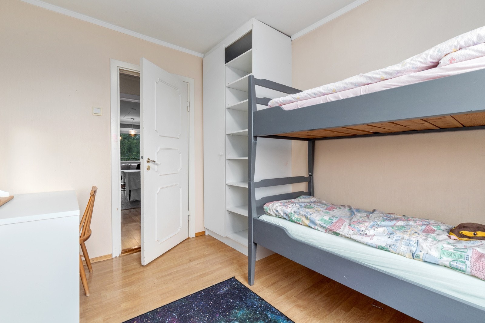 Rommet passer perfekt som barnerom eller hjemmekontor. Galleribilde