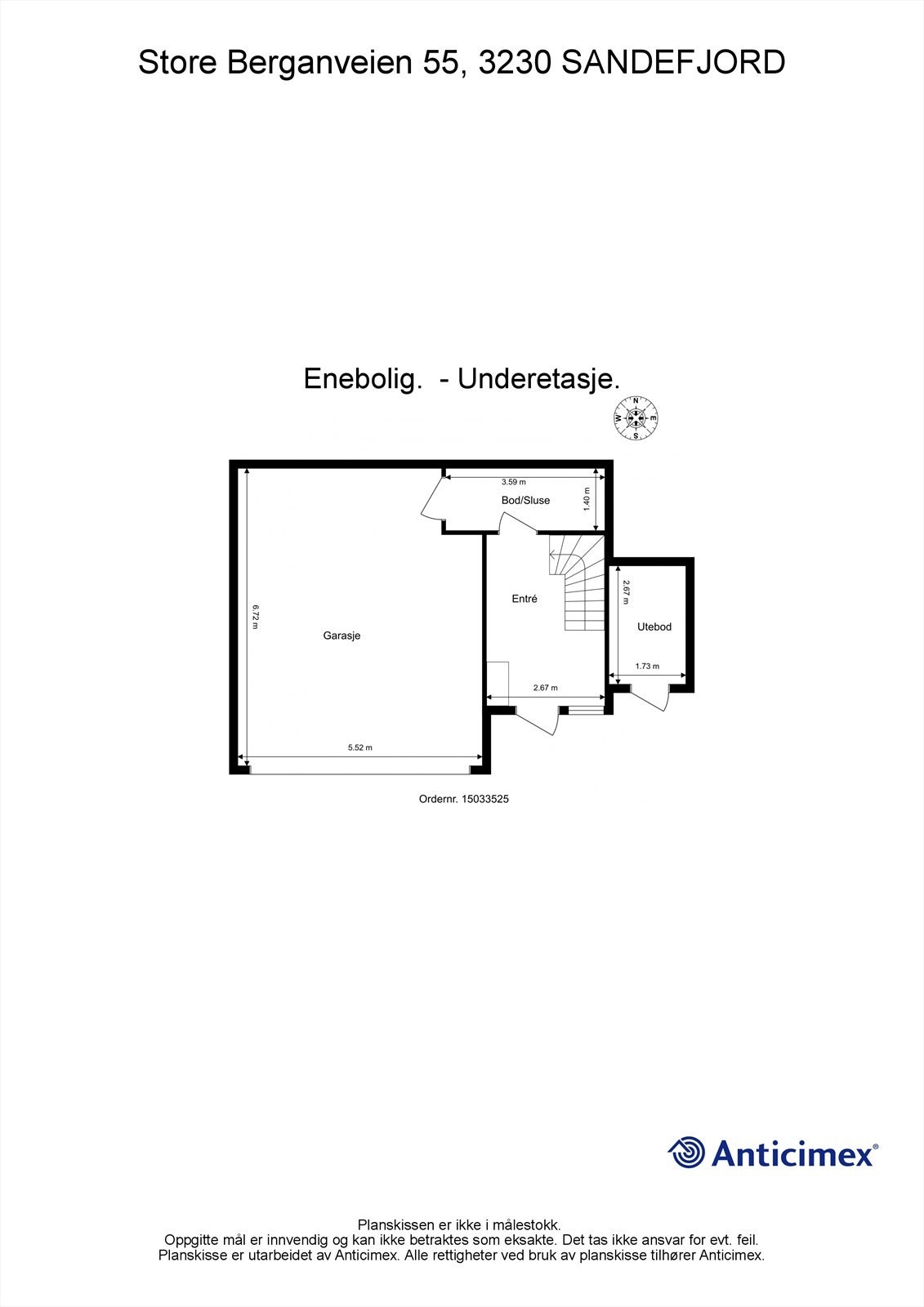 Plantegning underetasje. Galleribilde