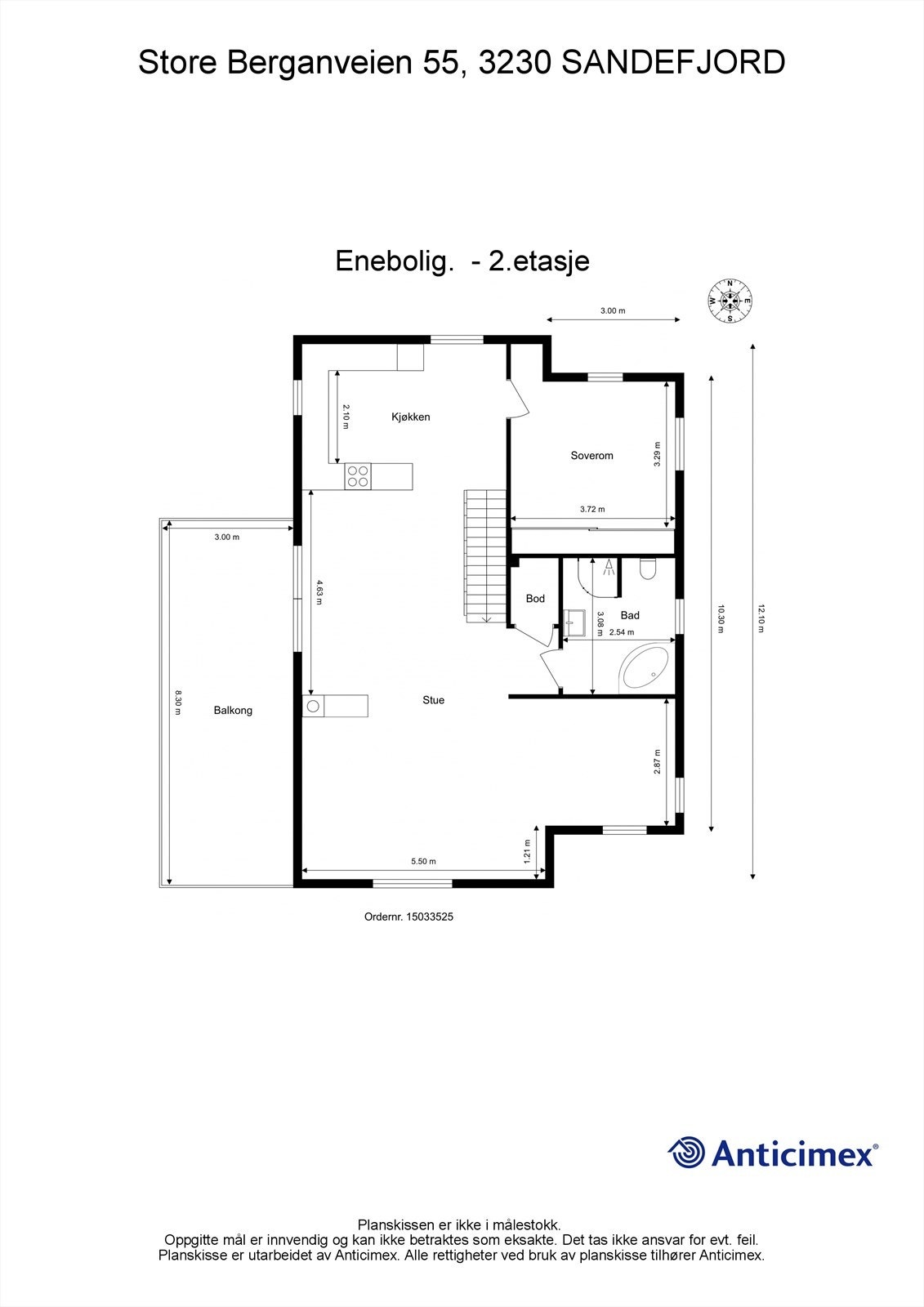 Plantegning 2.etg. Galleribilde