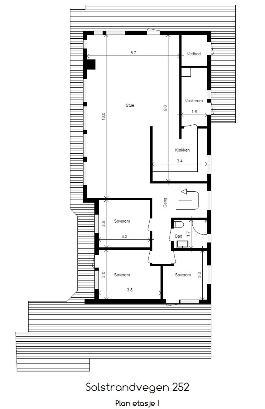 Plantegning, hovedetasje Galleribilde