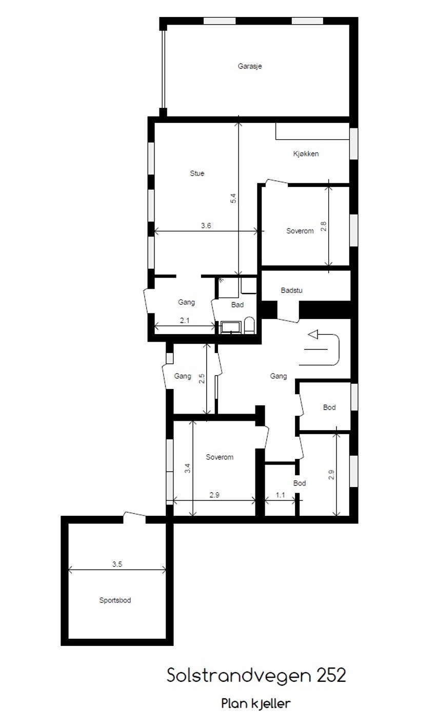 Plantegning 1. etasje Galleribilde