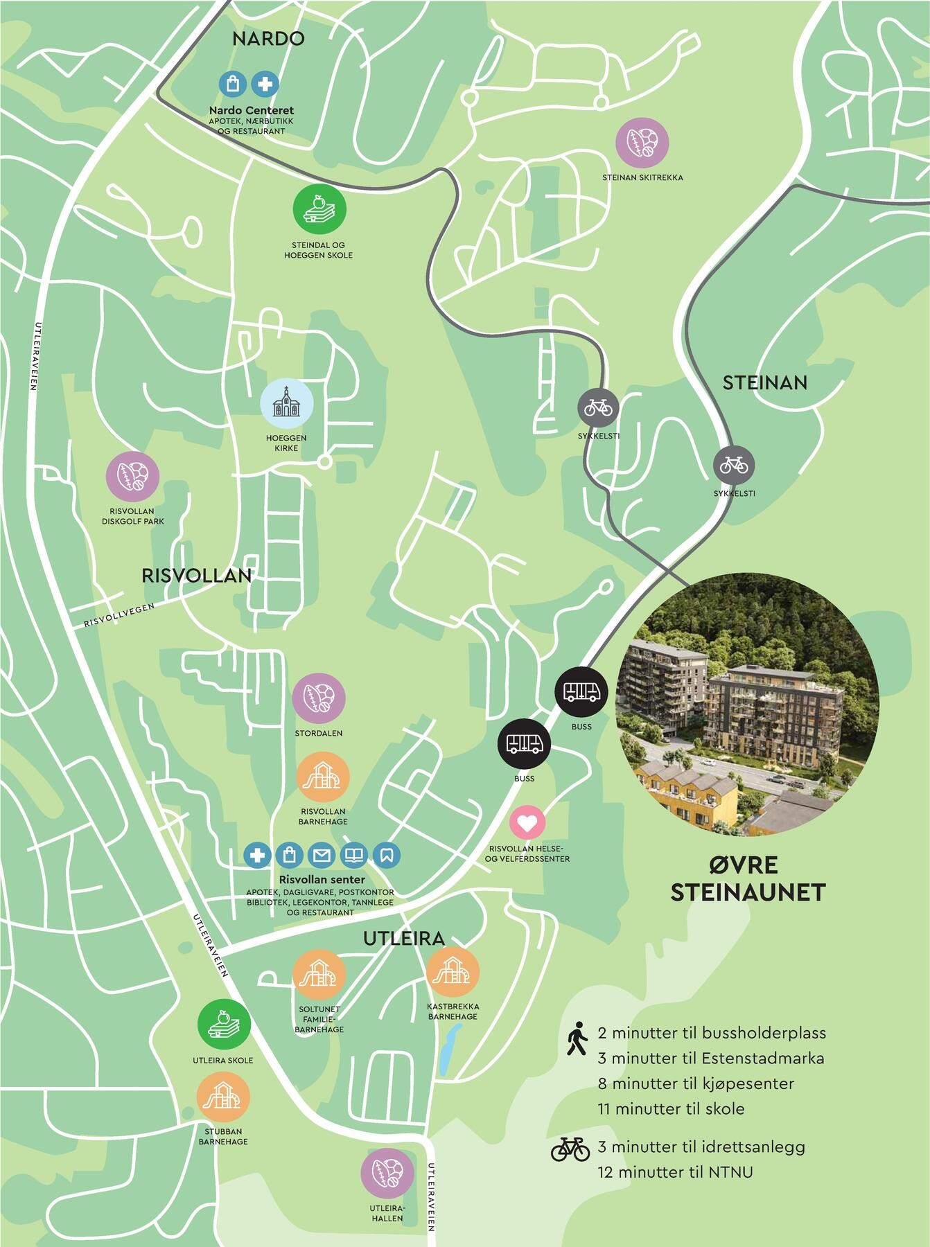 Kart over nærområdet. Galleribilde