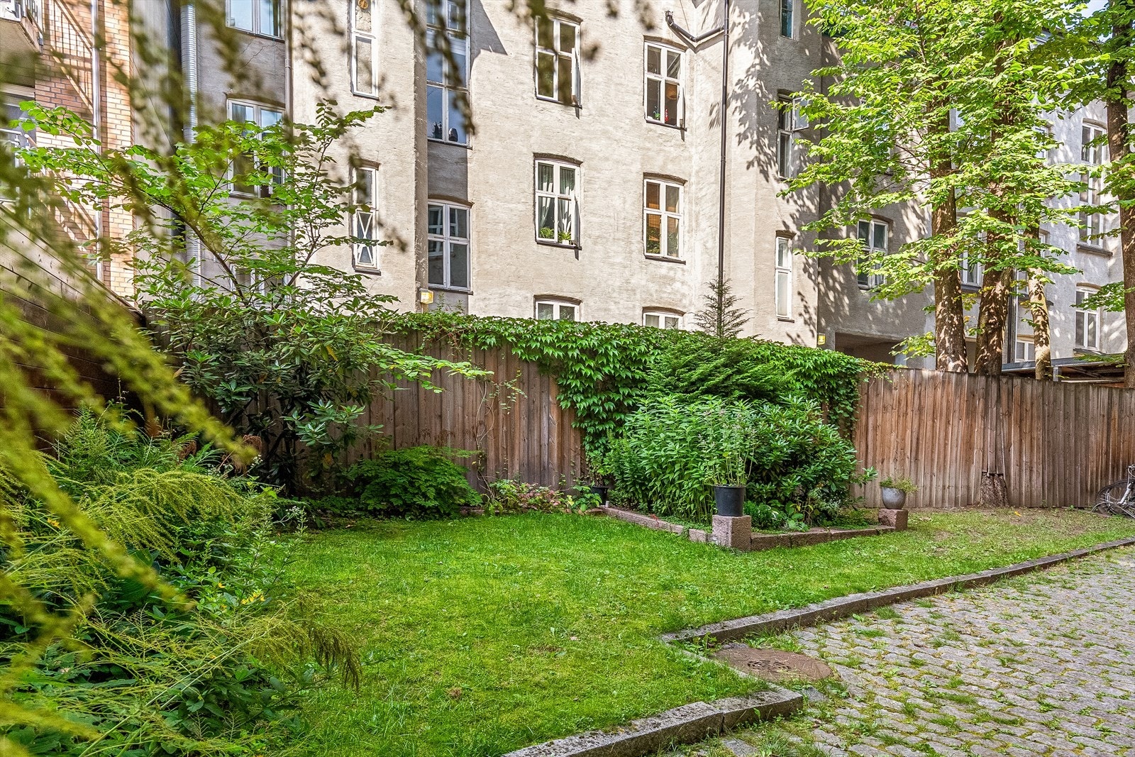 Lun og fin felles bakgård i borettslaget. Galleribilde