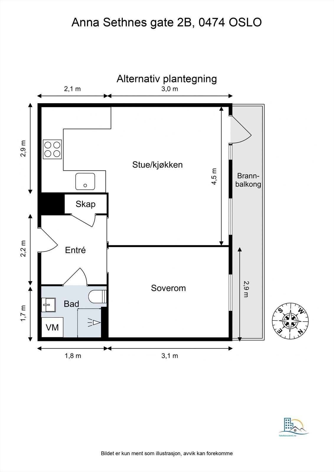 Alternativ plantegning Galleribilde
