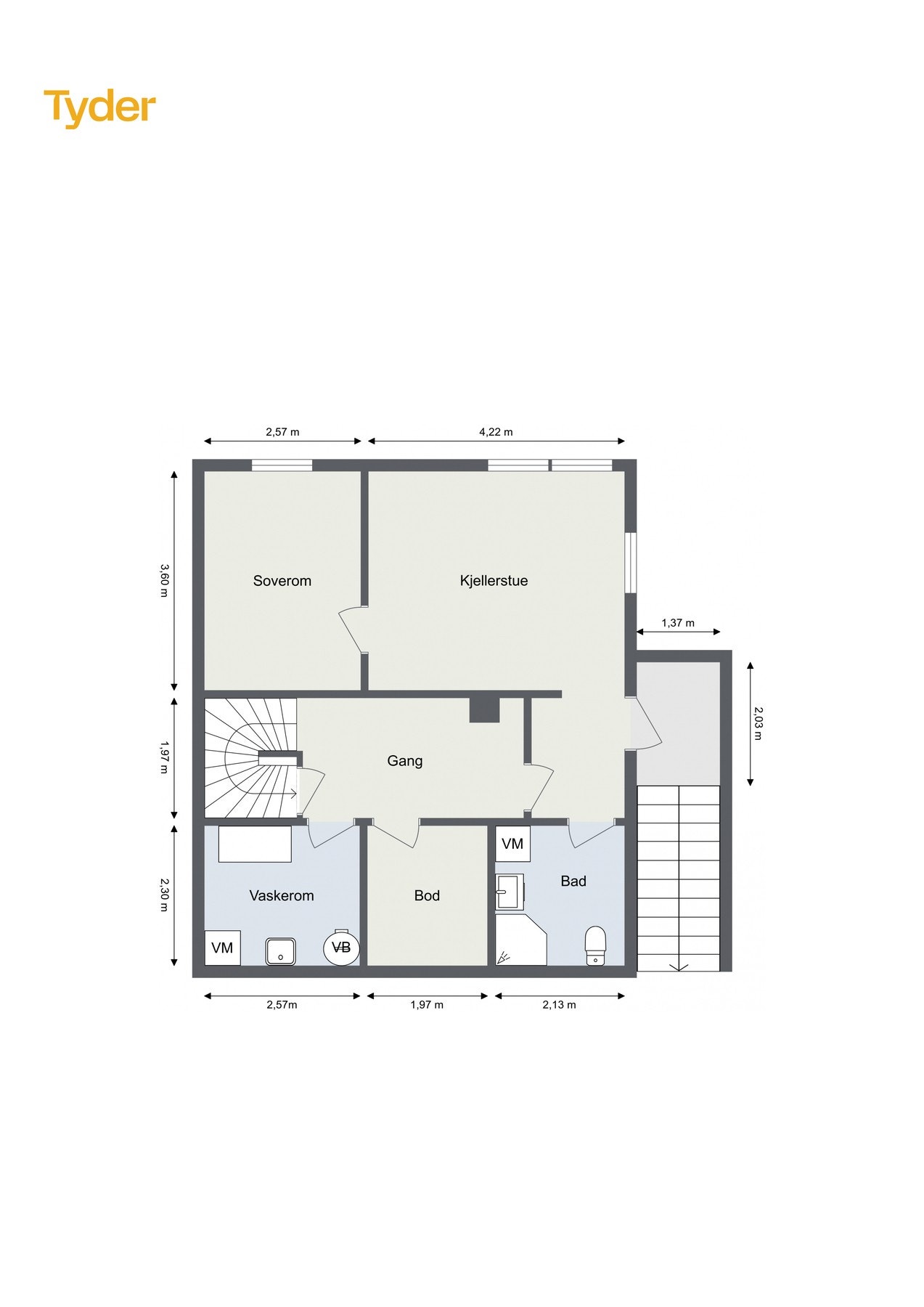 Plantegning underetasje Galleribilde