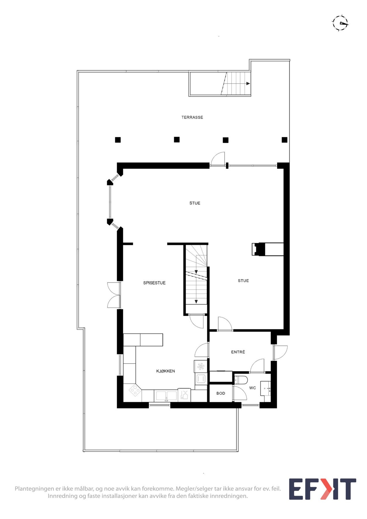 Plantegninger hovedetasje Galleribilde