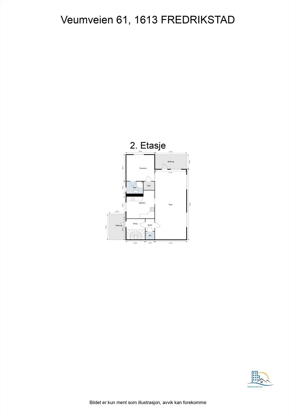 Veiledende skisse av boligens 2. etasje Galleribilde