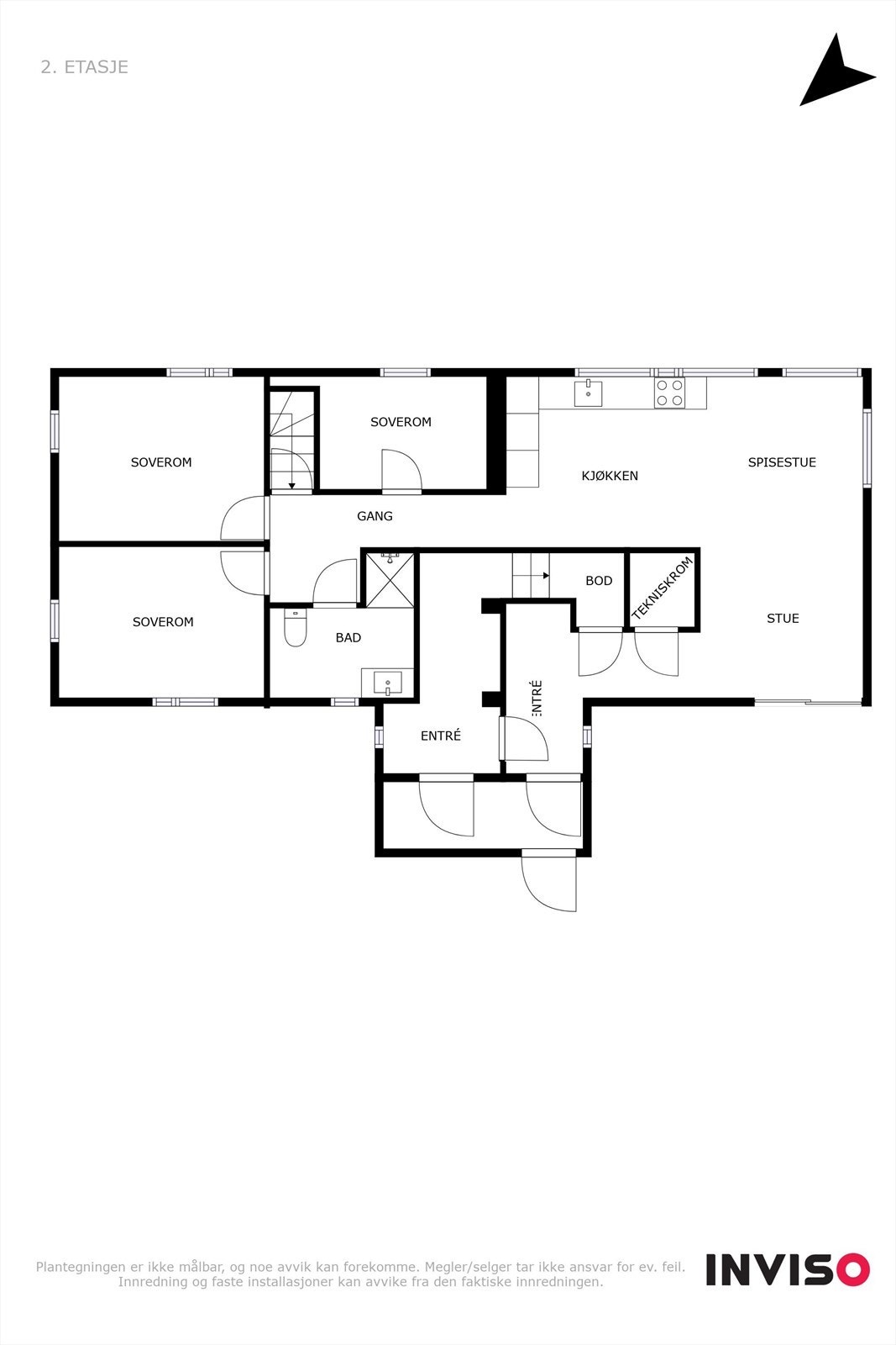 1 etg. - Plantegning Galleribilde