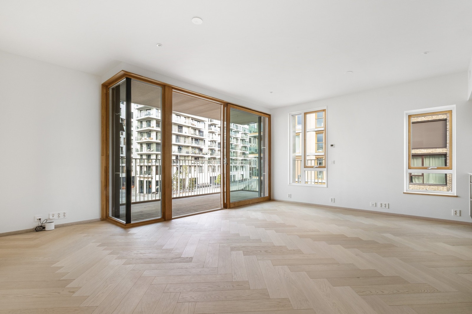 Boligen er oppgradert med fiskebensparkett. Galleribilde